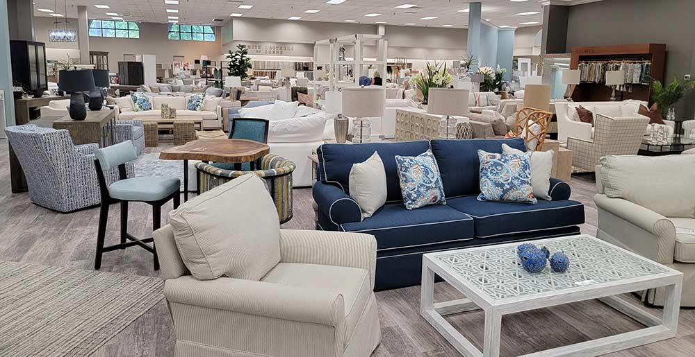 Photo of J&K Home Furnishings showroom in Mount Pleasant, South Carolina.